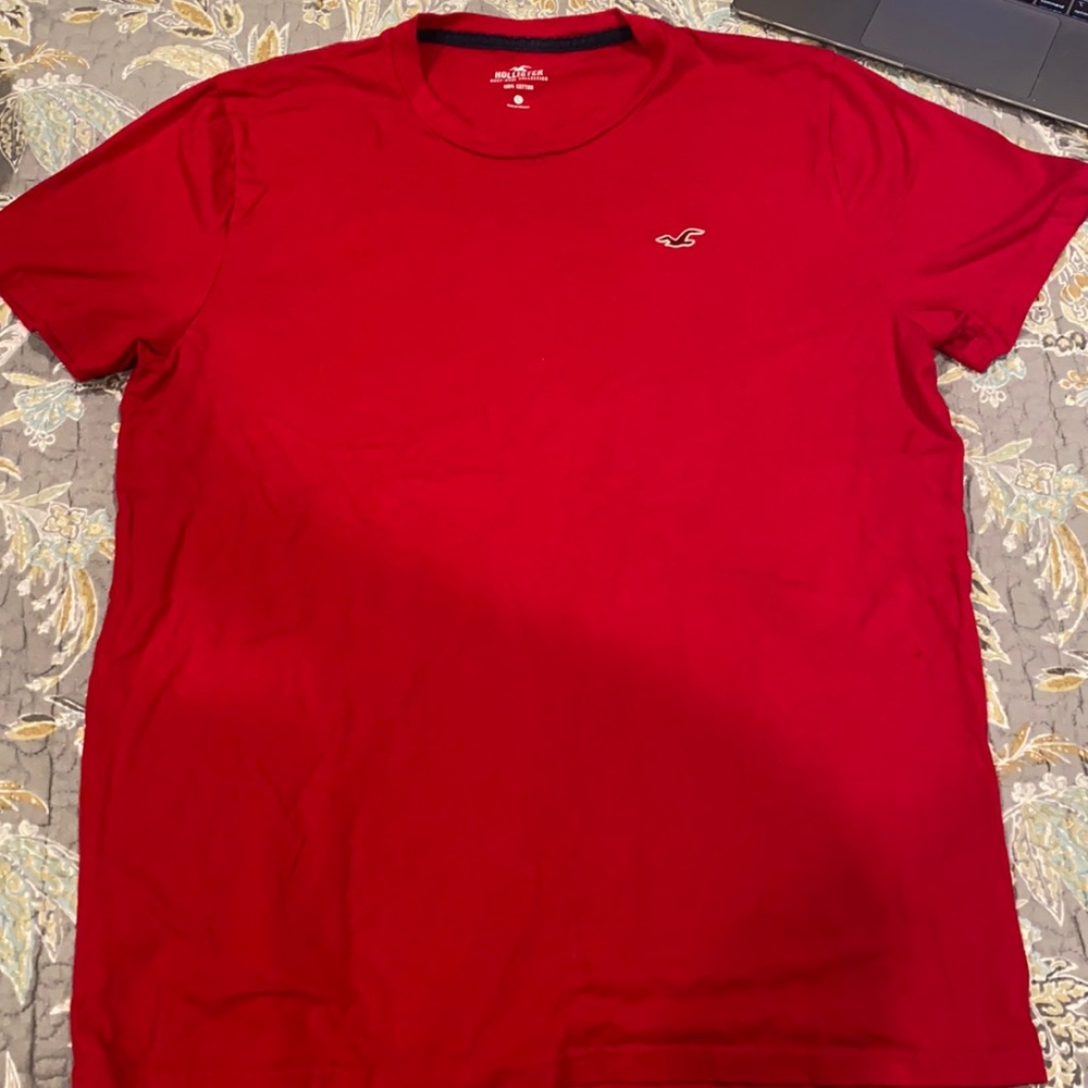 Red Hollister Men T-Shirt